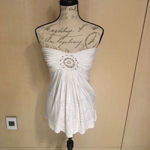 White Tube top in luxe jersey cotton